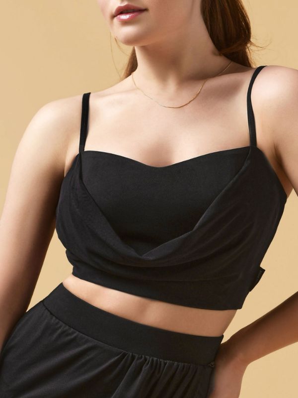 Czarny stanik sportowy top do latino damski Grand Prix Melany model BCT24xx.
