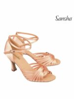 Buty do Latino Sansha Ashley BR31065S Damskie – Satynowe Sandały Taneczne