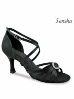 Buty do Latino Sansha Barbara BR31038S Damskie – Satynowe Sandały Taneczne
