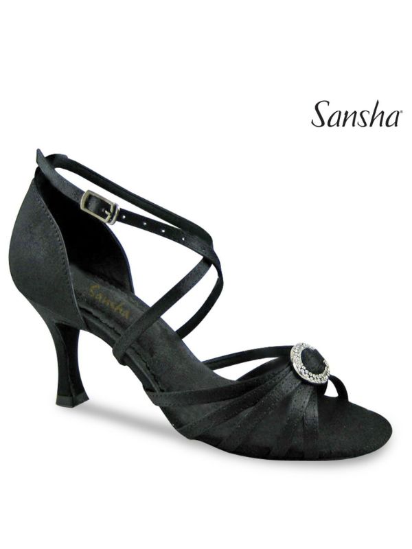 Buty do Latino Sansha Barbara BR31038S Damskie – Satynowe Sandały Taneczne
