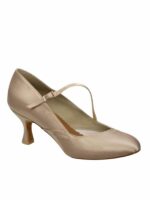 Buty do Standardu Akces Dance STD-103 – Jasnocieliste Satynowe Czółenka Professional