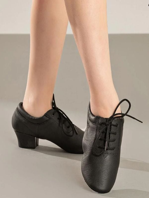 Buty Treningowe Sansha Frivole BR161952L Damskie – Czarne Skórzane Praktisy