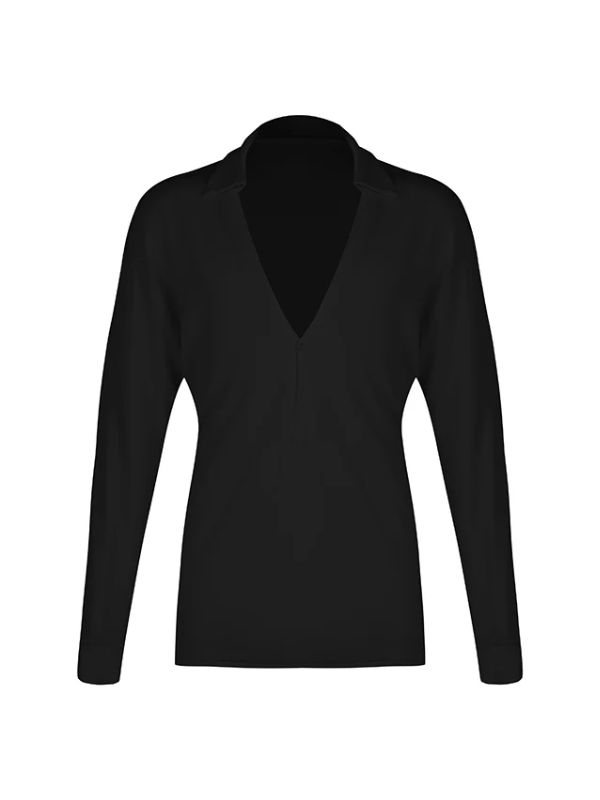 Koszula do Latino ZYM Space Shirt N034 Męska – Czarna Bluzka Taneczna Premium