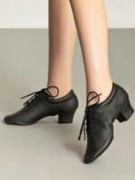 Buty Treningowe Sansha Frivole BR161952L Damskie – Czarne Skórzane Praktisy