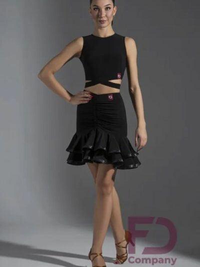 Top do Latino FD Company 1122 Damski – Czarna Bluzka Treningowa Crop Top