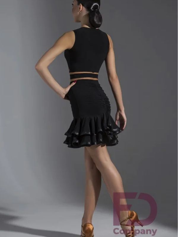 Top do Latino FD Company 1122 Damski – Czarna Bluzka Treningowa Crop Top