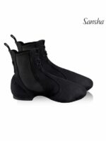 Buty do Jazzu Sansha So-Li JB91C – Czarne Płócienne Jazzówki za Kostkę