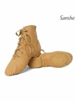 Buty do Jazzu Sansha Soho JB3C – Materiałowe Jazzówki za Kostkę