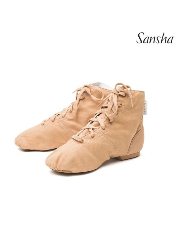 Buty do Jazzu Sansha Soho JB3C – Materiałowe Jazzówki za Kostkę