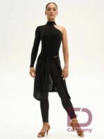 Chusta do Latino FD Company Belt 1180/1 – Czarna Wiązana Spódniczka Treningowa