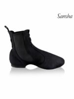 Buty do Jazzu Sansha So-Li JB91C – Czarne Płócienne Jazzówki za Kostkę
