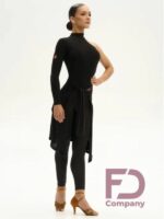 Chusta do Latino FD Company Belt 1180/1 – Czarna Wiązana Spódniczka Treningowa